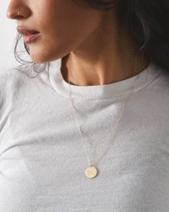 Numerals Disk Necklace 13 Numerals Disk Necklace -Gldn Shop RomanNumeralsDateNecklace 2