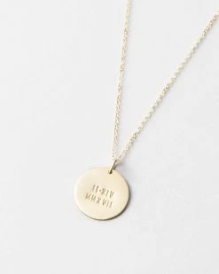 Numerals Disk Necklace 14 Numerals Disk Necklace -Gldn Shop RomanNumeralsDateNecklace 3