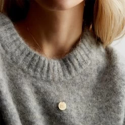 Numerals Disk Necklace 15 Numerals Disk Necklace -Gldn Shop RomanNumeralsDateNecklace 4