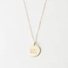 Numerals Disk Necklace -Gldn Shop RomanNumeralsDateNecklace Gold PLPMain