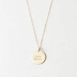 Numerals Disk Necklace