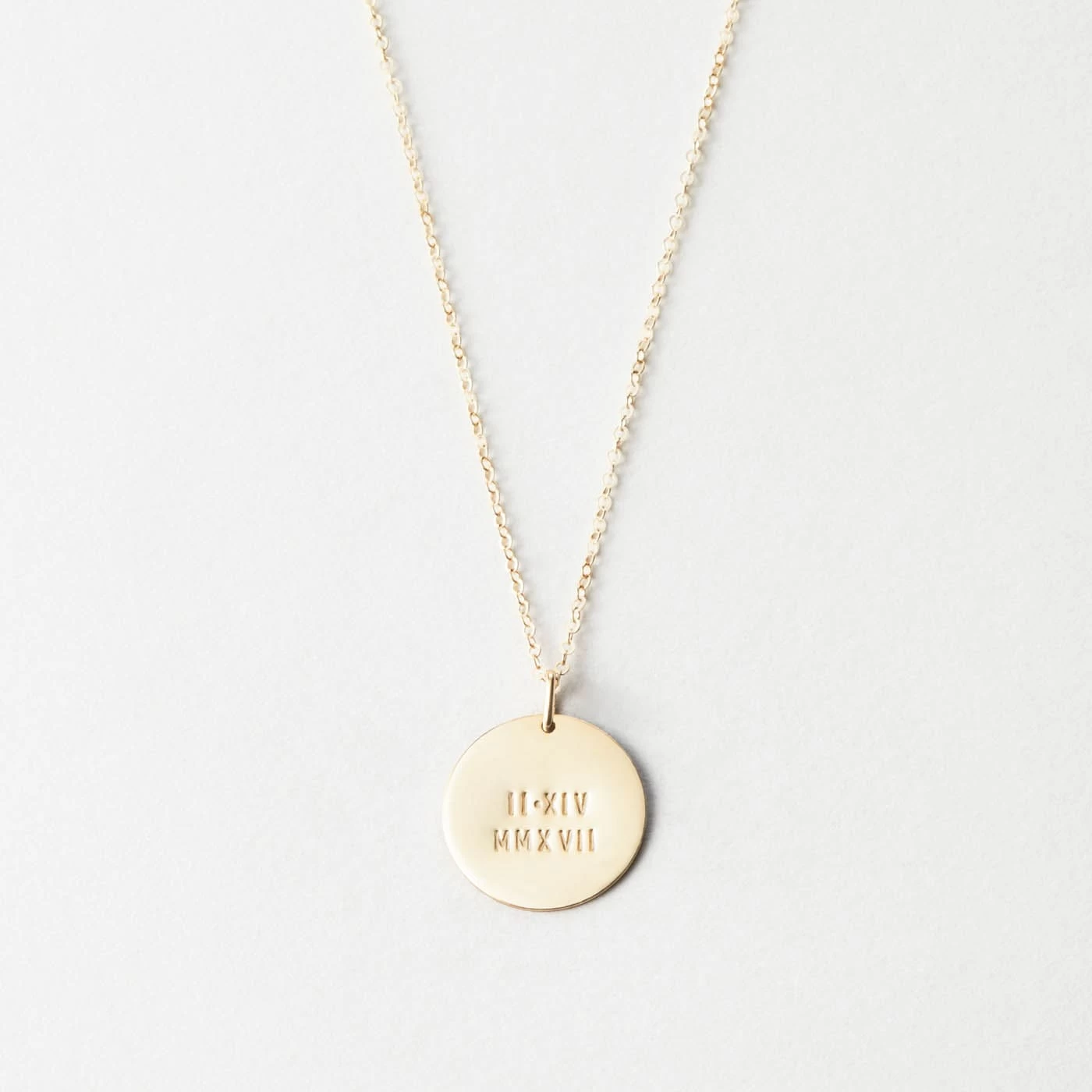 Numerals Disk Necklace 3 Numerals Disk Necklace