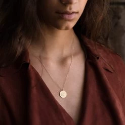 Numerals Disk Necklace 12 Numerals Disk Necklace -Gldn Shop RomanNumeralsDateNecklace PLPHover