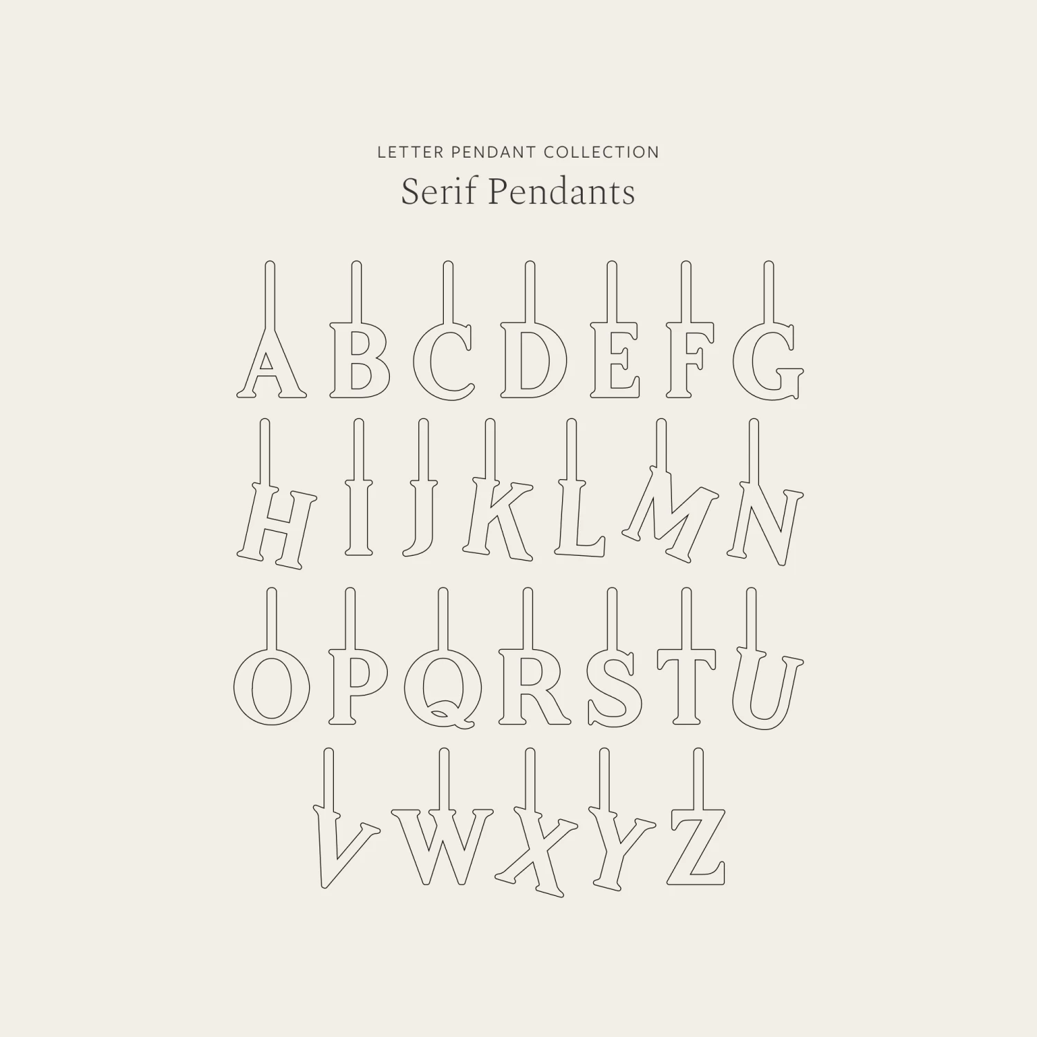 Dainty Serif Initial Necklace 7 Dainty Serif Initial Necklace - Image 5