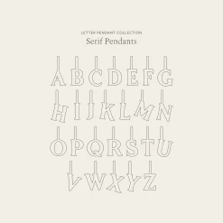 Serif Initial Pendant -Gldn Shop SerifPendantsChart complete 16dcc790 3bef 4198 9841 f78b6e45c4b6