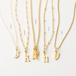 Gothic Initial Pendant -Gldn Shop SilverGothicPendants complete