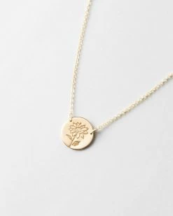 Flora Link Necklace 20 Flora Link Necklace -Gldn Shop SimpleGoldSunflowerNecklace 5