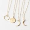 Lunar Phase Necklace -Gldn Shop SimpleMoonPhasesNecklaces Gold PLPMain