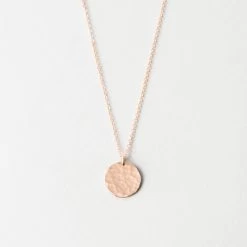 Blank Vollmond Necklace 17 Blank Vollmond Necklace -Gldn Shop VollmondBlankDiskNecklace RoseGold Smooth PLP PDPMain