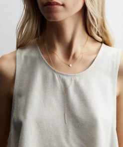 Yuki Necklace -Gldn Shop YukiTinyInitialNecklace 7