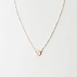Yuki Necklace -Gldn Shop YukiTinyInitialNecklace RoseGold PLPMain