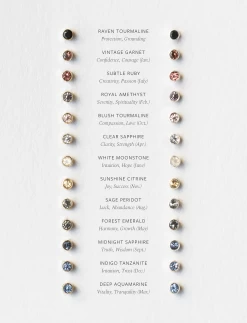 Aura Gemstone Studs -Gldn Shop aura gemstone studs chart min