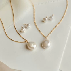 Baroque Pearl Necklace -Gldn Shop baroque pearl necklace gldn 6