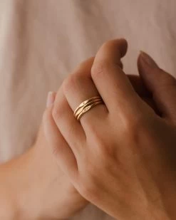 Micro Signet Ring Trio Set 12 Micro Signet Ring Trio Set -Gldn Shop bundle emma3086