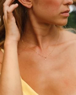 Dainty Serif Initial Necklace 26 Dainty Serif Initial Necklace -Gldn Shop dainty serif initial necklace 9867