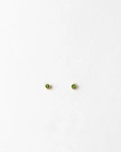 Emerald Green Aura Studs -Gldn Shop emerald studs 0796