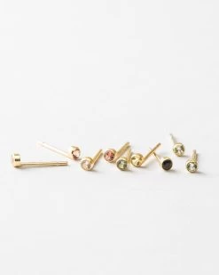 Aura Gemstone Studs -Gldn Shop emerald studs 0815 Edit