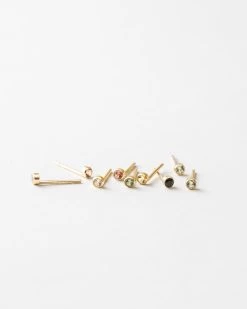 Gilded Garden Earring Set -Gldn Shop emerald studs 0815 Edit min