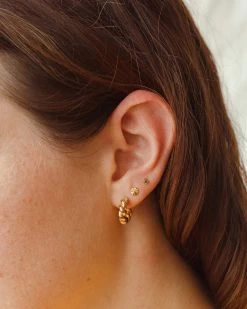 Emerald Green Aura Studs -Gldn Shop emeralds 0839 Edit