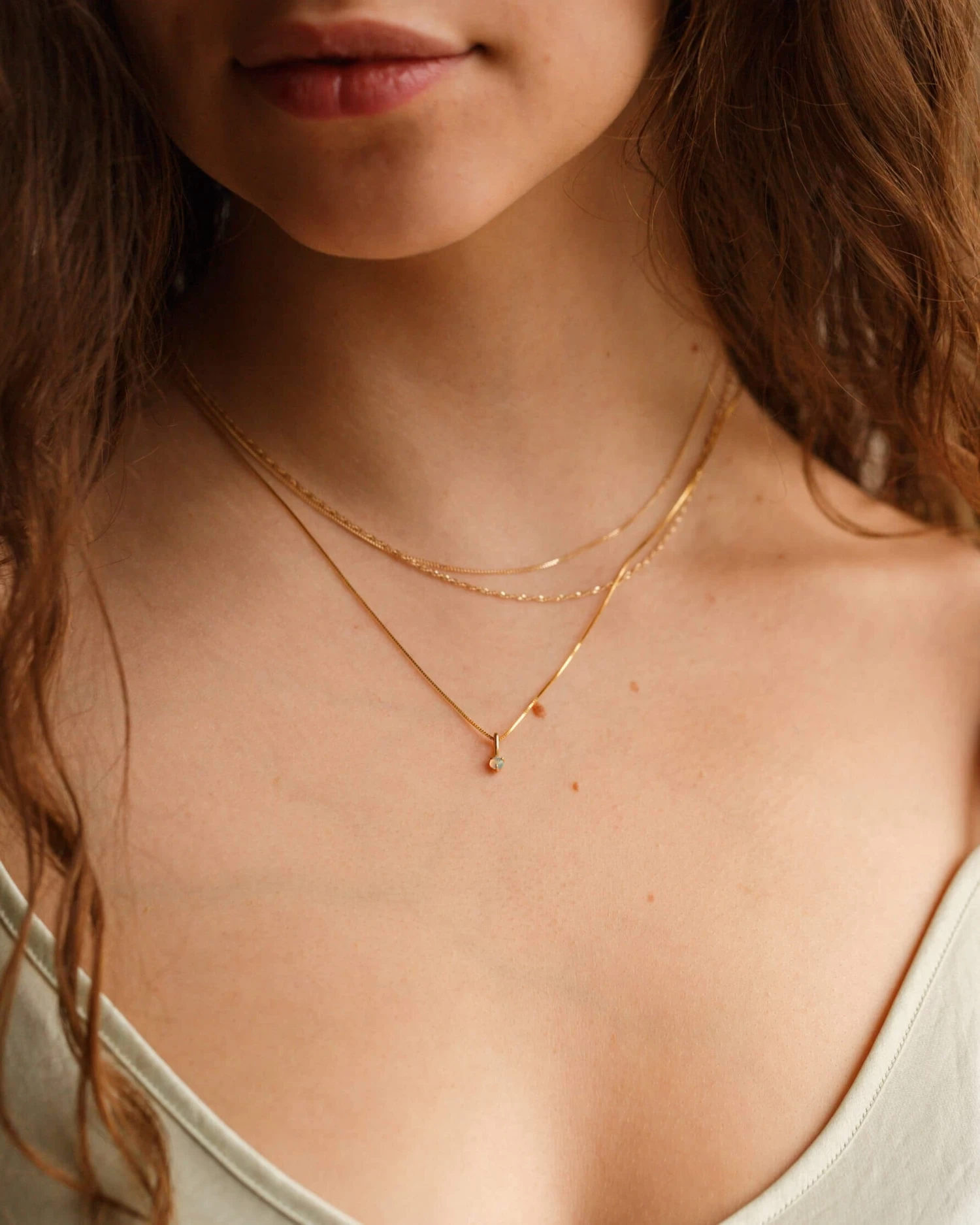 Solid Gold Aura Pendant Necklace 4 Solid Gold Aura Pendant Necklace - Image 2