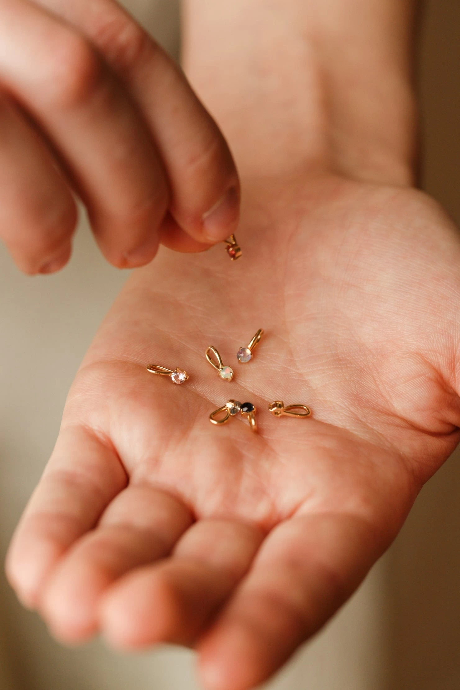 Solid Gold Flora Gemstone Necklace 5 Solid Gold Flora Gemstone Necklace - Image 3