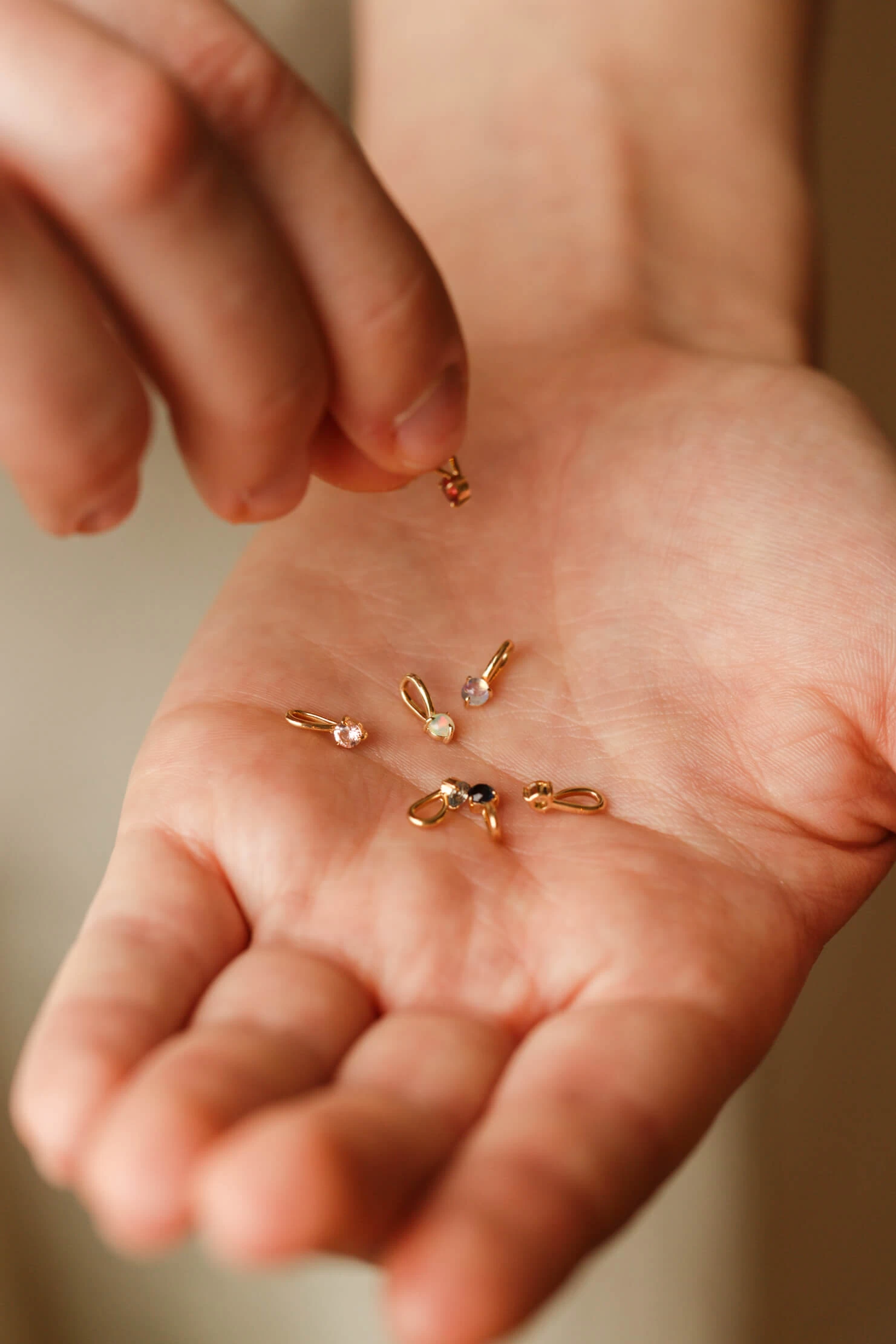 Extra Solid Gold Aura Gemstone Charm 7 Extra Solid Gold Aura Gemstone Charm - Image 5