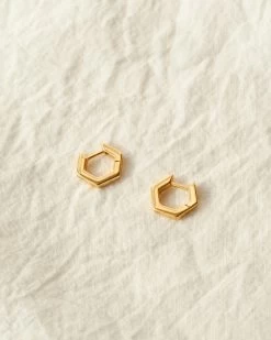 Geo Huggie Hoops 10 Geo Huggie Hoops -Gldn Shop geo hoops 6918