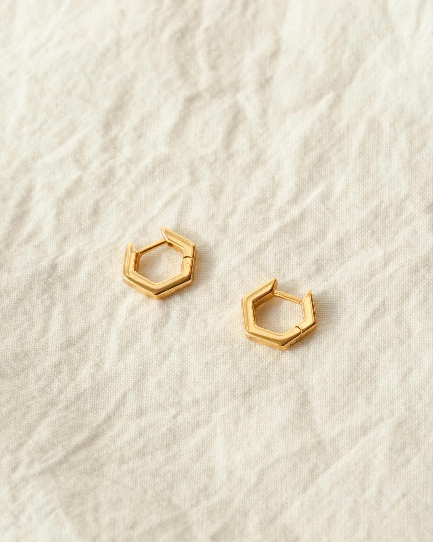 Geo Huggie Hoops 5 Geo Huggie Hoops - Image 3