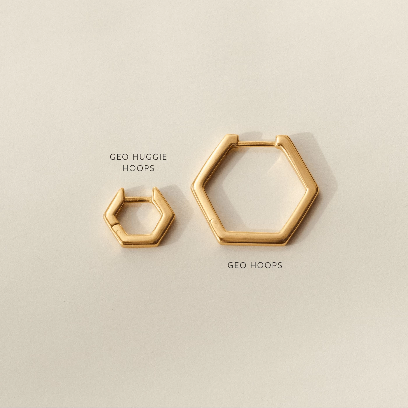 Geo Huggie Hoops 7 Geo Huggie Hoops - Image 5