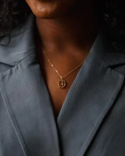 Gemstone Initial Pendant -Gldn Shop gldn holiday 2023 4251