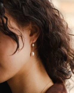 Deux Pearl Drop Earrings -Gldn Shop gldn jewelry 560 min