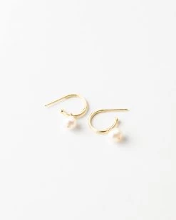 Sia Pearl Huggie Hoops