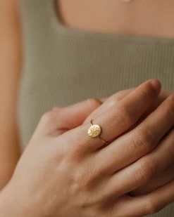Flora Ring -Gldn Shop gold aster floral ring