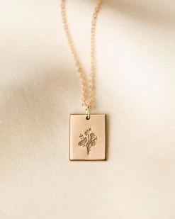 Flora Marseille Necklace -Gldn Shop gold birth month flower jewelry