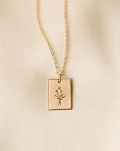 Flora Marseille Necklace -Gldn Shop gold floral wildflowers jewelry