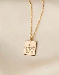 Flora Marseille Necklace -Gldn Shop gold flower poppies jewelry