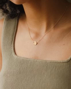 Small Flora Link Necklace -Gldn Shop gold sunflower floral necklace