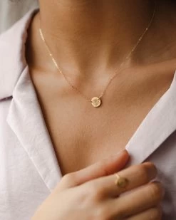 Small Flora Link Necklace -Gldn Shop gold sunflower pendant necklace