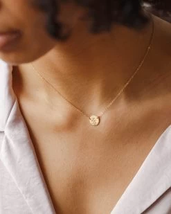 Small Flora Link Necklace -Gldn Shop gold wildflower necklace