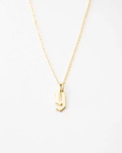 Dainty Gothic Initial Necklace