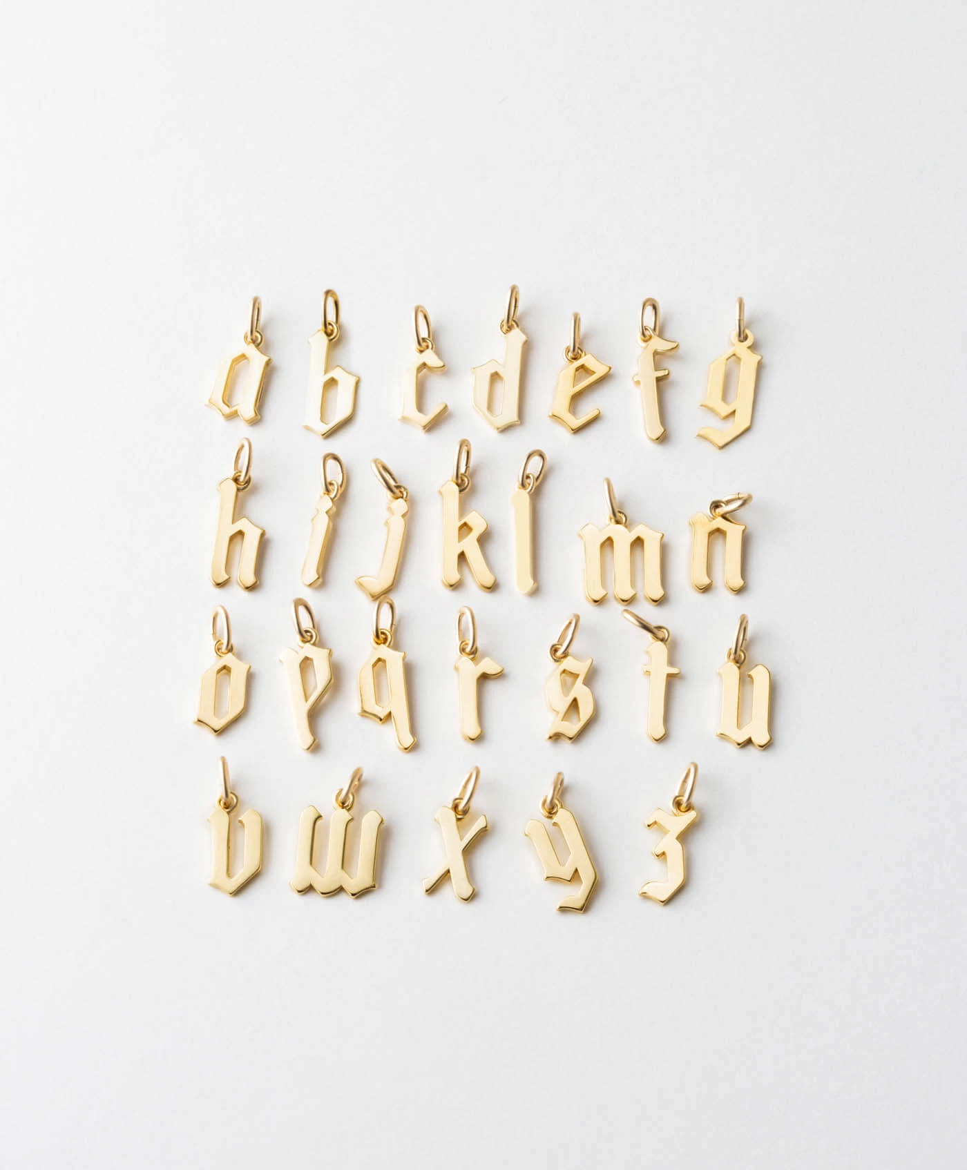 Dainty Gothic Initial Necklace 7 Dainty Gothic Initial Necklace - Image 5