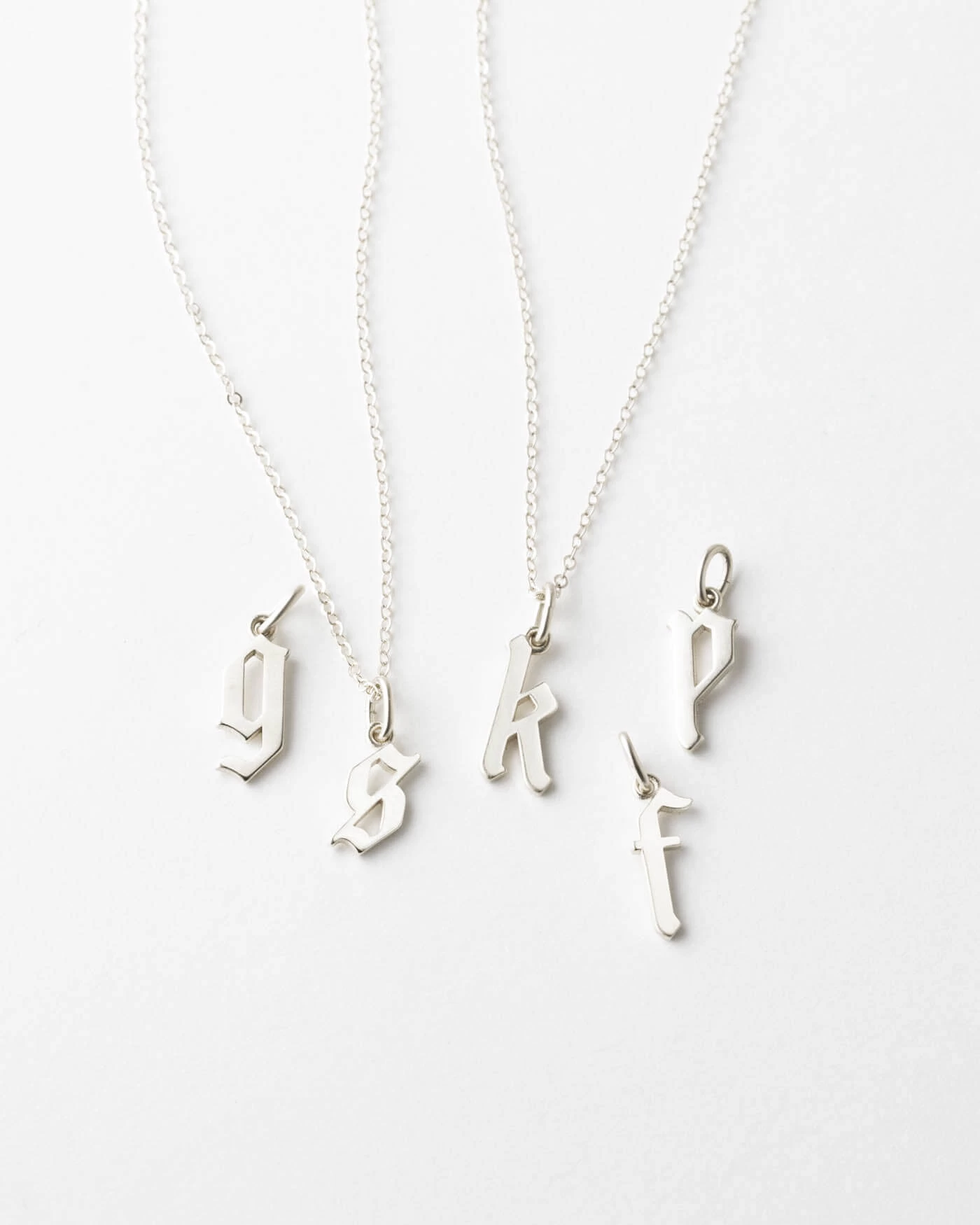 Dainty Gothic Initial Necklace 10 Dainty Gothic Initial Necklace - Image 8