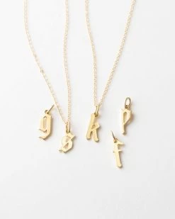 Dainty Gothic Initial Necklace 23 Dainty Gothic Initial Necklace -Gldn Shop gothic gldn letters 10185