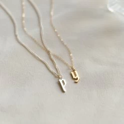 Bold Gothic Initial Necklace -Gldn Shop gothic gldn letters 9286
