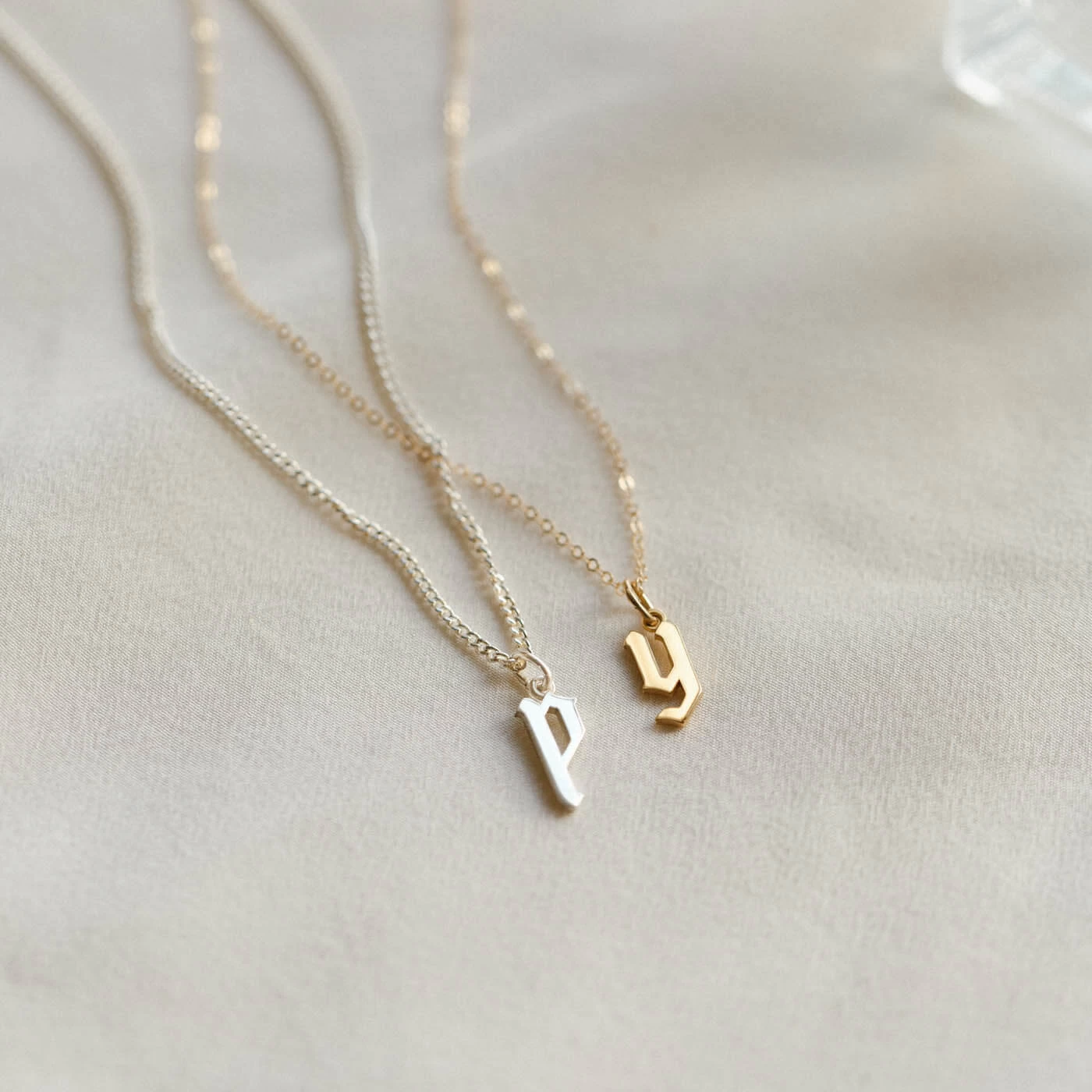 Dainty Gothic Initial Necklace 8 Dainty Gothic Initial Necklace - Image 6