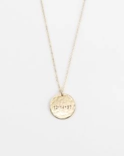 Personalized Marama Necklace -Gldn Shop marama gldn 191210 2442 date hammered