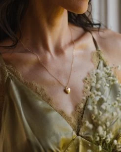 Micro Heart Locket Necklace 20 Micro Heart Locket Necklace -Gldn Shop micro heart locket 9648