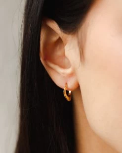 Mini Flow Hoops -Gldn Shop mini curved hoop earrings min
