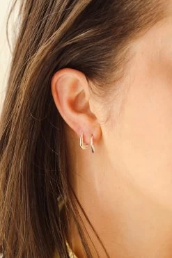 Mini Flow Hoops -Gldn Shop mini gold wave hoop earrings min