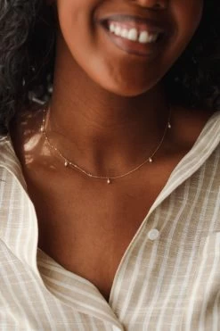 Pearl Droplet Necklace -Gldn Shop necklace pearls gldn jewelry 519